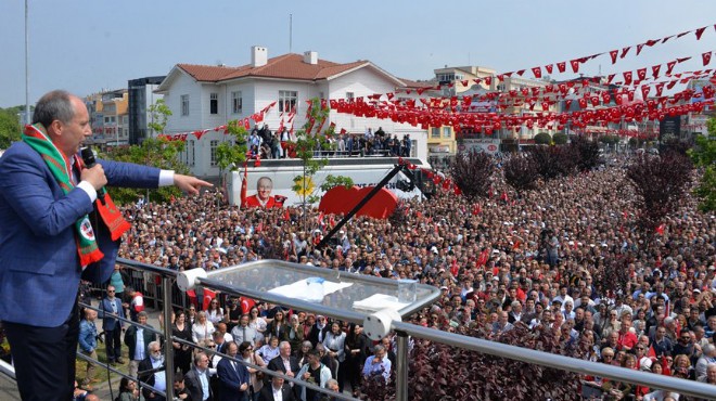 İnce den ilk miting: Beni üzen bir şey oldu