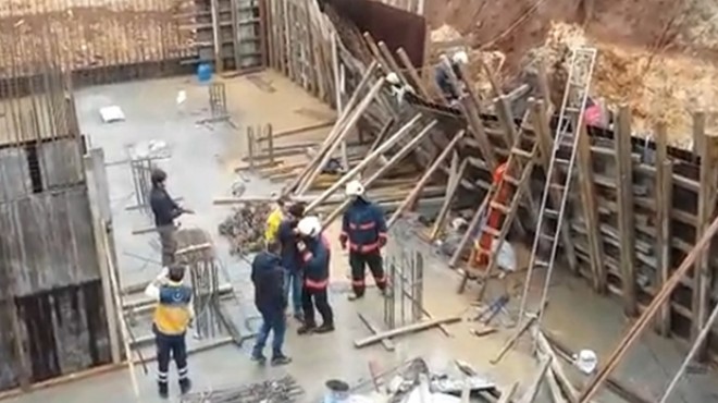 İstanbul da inşaatta göçük: Bir işçi enkaz altında