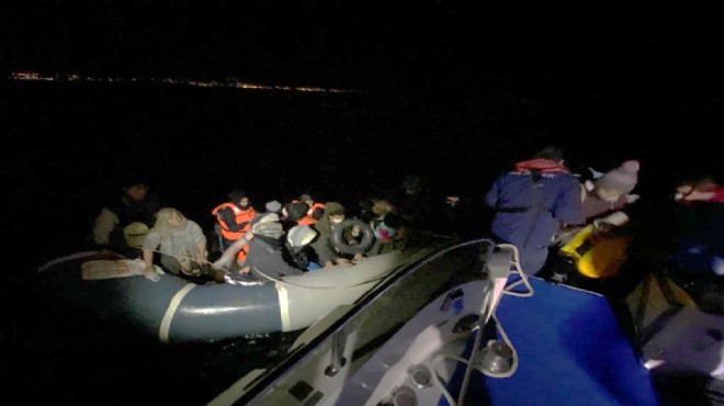 İzmir açıklarında 92 göçmen kurtarıldı!