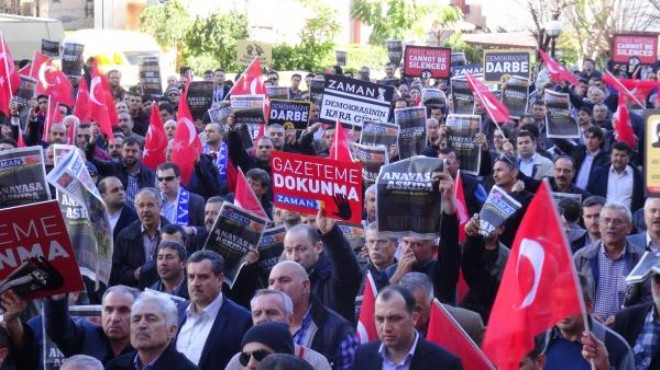 İzmir Adliyesi önünde Zaman’a kayyum protestosu!