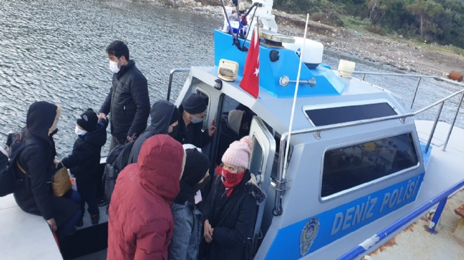 İzmir de 16 düzensiz göçmen yakalandı