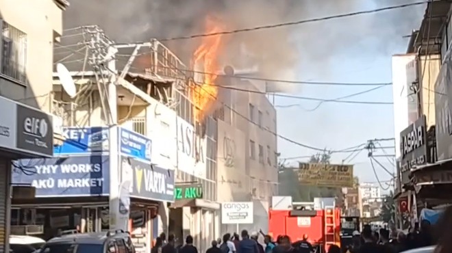 İzmir de atölyede korkutan yangın!