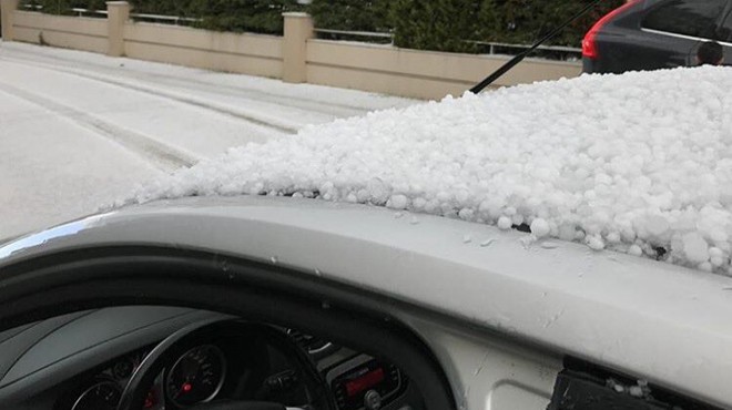 İzmir’de dolu şoku!