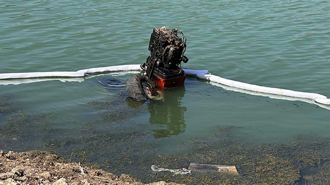 İzmir de feci son: Traktörle baraja düştü!