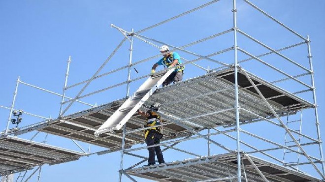 İzmir de iş güvenliği tatbikatı