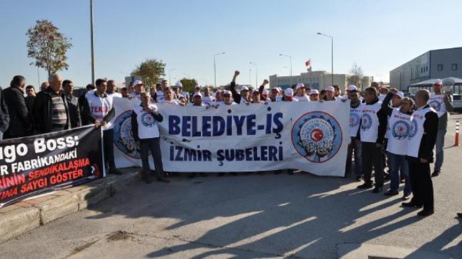 İzmir’de işçilerden sendika eylemi!