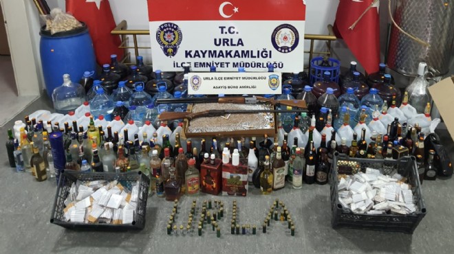 İzmir de kaçak içki operasyonuna 6 gözaltı