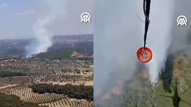 İzmir de korkutan orman yangını!