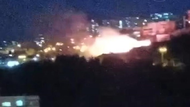 İzmir de korkutan yangın!