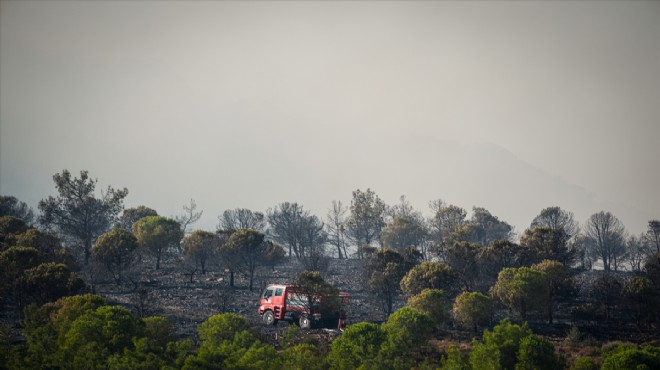 İzmir de korkutan yangın kontrol altında!