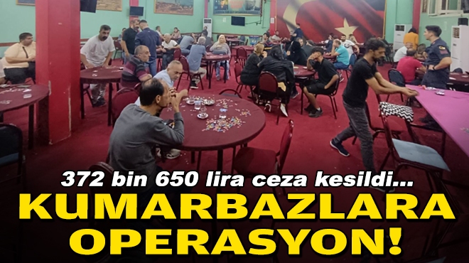 İzmir'de kumarbazlara operasyon.. 372 bin 650 lira ceza kesildi!