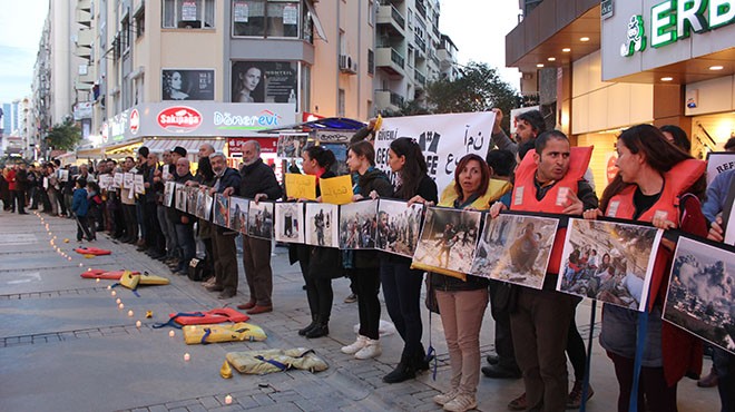 İzmir’de mülteci hakları için Avrupa’yla eş zamanlı eylem