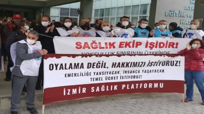 İzmir de sağlıkçı eylem yaptı... Neler yaşandı?