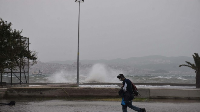 İzmir e  fırtına  uyarısı!