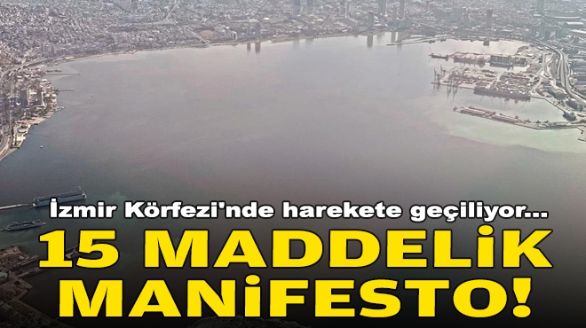 İzmir Körfezi'nde harekete geçiliyor... 15 maddelik manifesto!