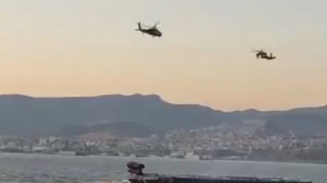 İzmir semalarında zeybek oynayan helikopterler!