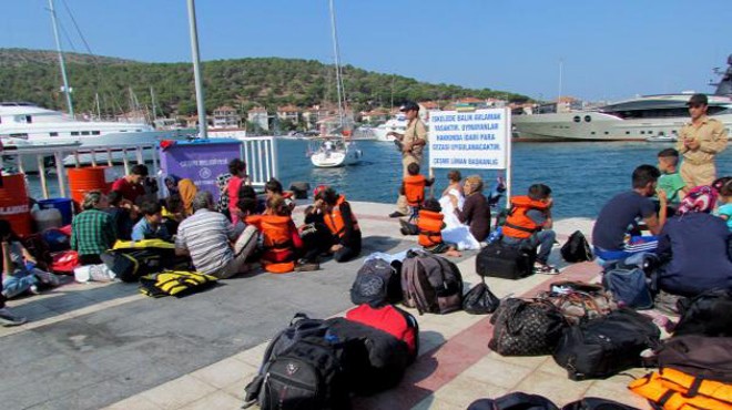 İzmir sularında  yasa dışı geçiş  operasyonu!
