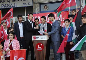 SP li gençlerden İzmir’de Mescid-i Aksa protestosu