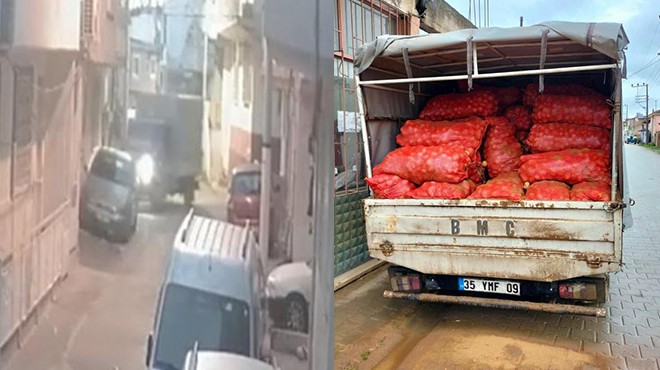 Kamyoneti kasasındaki 2 ton patatesle birlikte çaldılar!