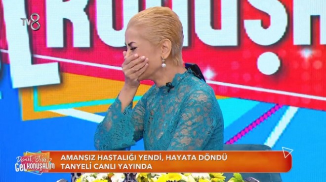 Kanserle mücadele eden Tanyeli, gözyaşlarını tutamadı