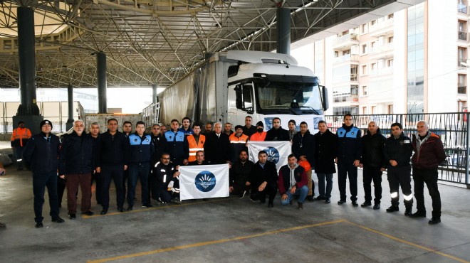 Karabağlar Belediyesi nin yardım tırları yola çıktı