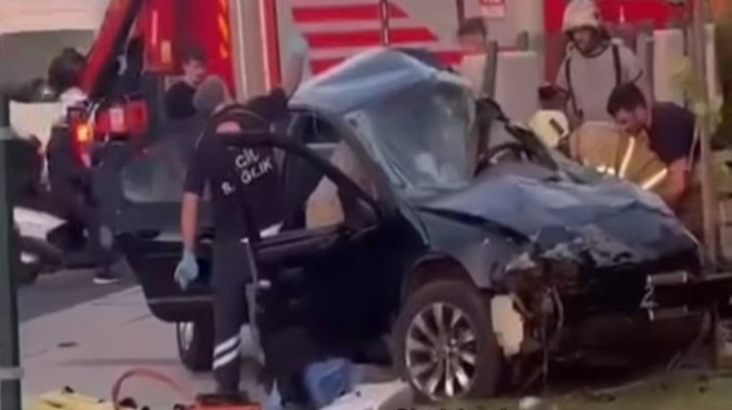 Karşıyaka’da feci kaza… Sürücü ağır yaralı!