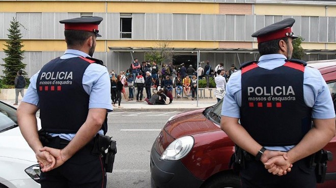 Katalonya da referanduma polis müdahalesi