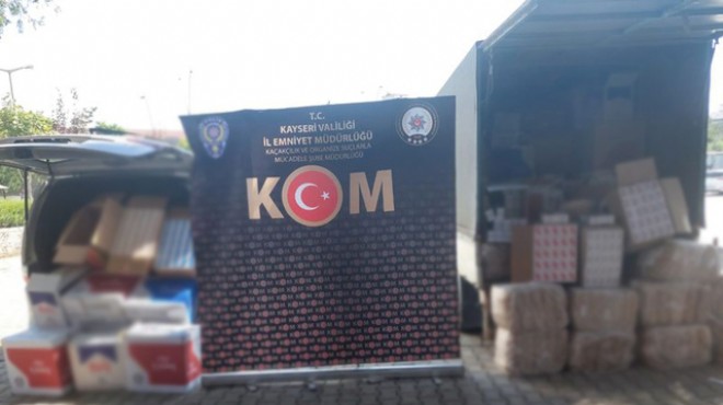 Kayseri de 1 milyon makaron ele geçirildi