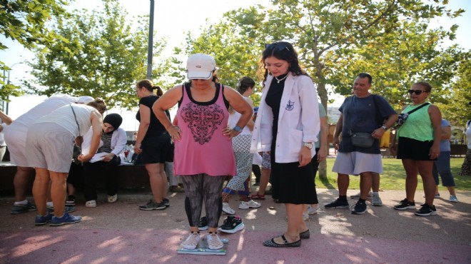 Konak parklarında önce spor sonra tarama