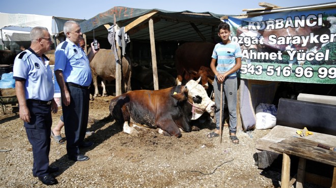 Konak ta kurban satış alanları denetimde