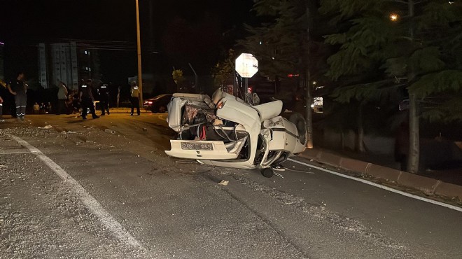 Kontrolden çıkan araç takla attı: 5 yaralı