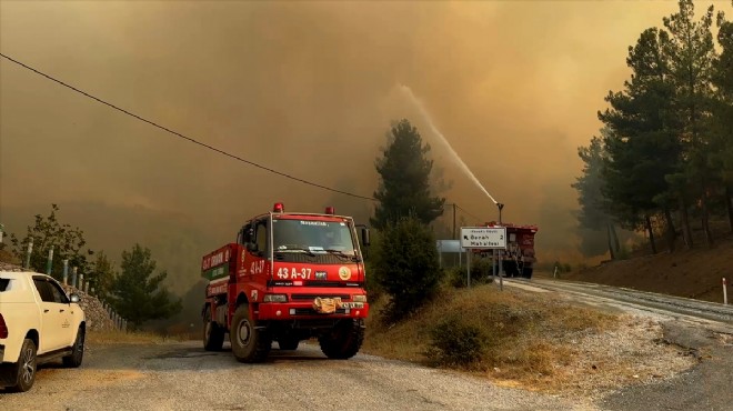 Kütahya da korkutan orman yangını!