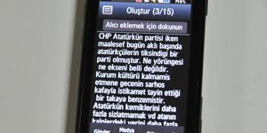 88. kuruluş kutlamalarında SMS şoku