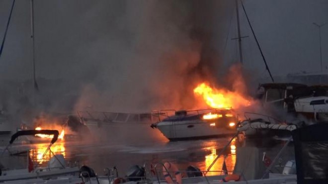 Limanda 7 tekne cayır cayır yandı