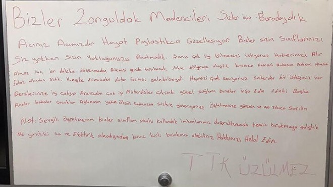 Madencilerden mesaj: Mühendis olun, sağlam binalar yapın