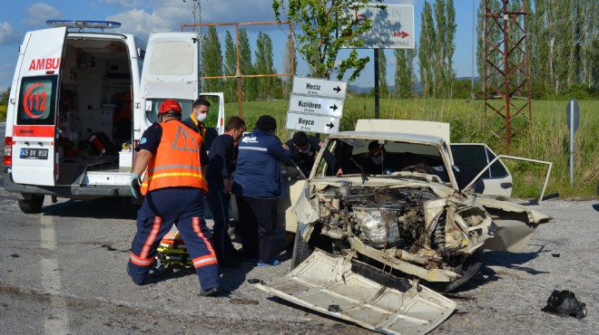 Manisa da feci kaza: 1 i ağır, 3 yaralı