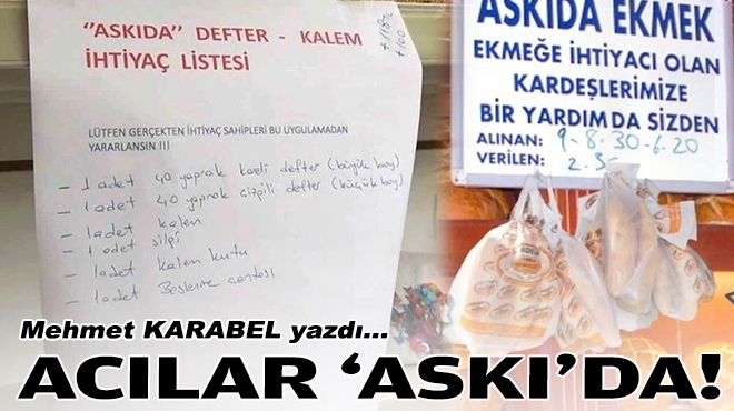 Mehmet KARABEL yazdı... Acılar ‘askı’da!