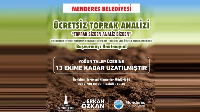 Menderes’in tarım projesinde süre uzatıldı!