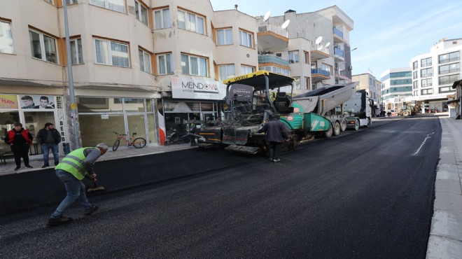 Menderes te işlek caddelere asfalt çalışması!