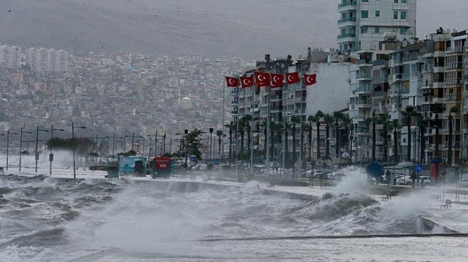 Meteoroloji den İzmir için  sarı kodlu  uyarı