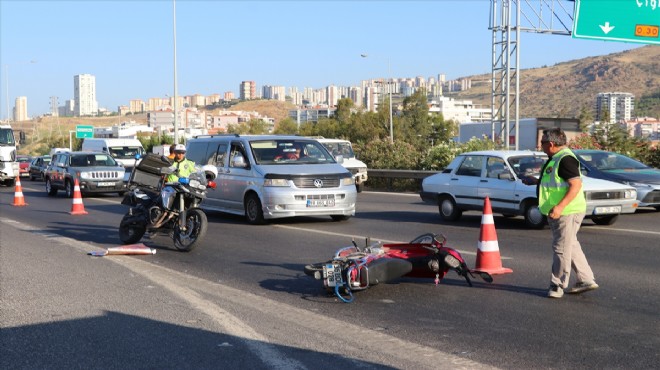 Motosiklet kamyon ile çarpıştı: 1 ağır yaralı!