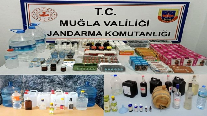 Muğla da ölüm içkisi baskını: 5 gözaltı!