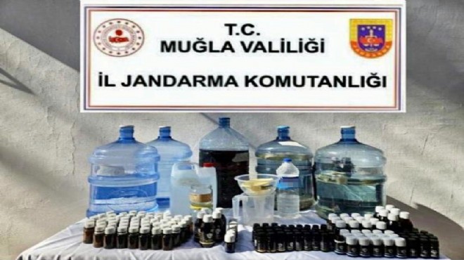 Muğla da ölüm içkisi operasyonu: 100 litre ele geçirildi!