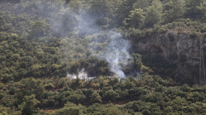 Muğla da ormanlık alanda çıkan yangın söndürüldü