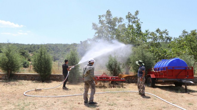 Muğlalılar dan tankerlerle yangın nöbeti