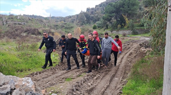 Ot toplarken ayağını kırdı... Hastaneye kaldırıldı