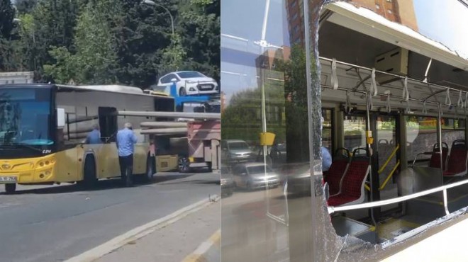 Otobüsün camından direk girdi: Yolcular ölümden döndü!