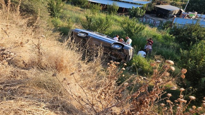 Otomobil dereye uçtu: 3 kişi yaralandı