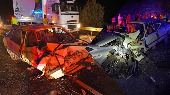 Otomobiller çarpıştı: 2 si çocuk 3 ölü, 10 yaralı