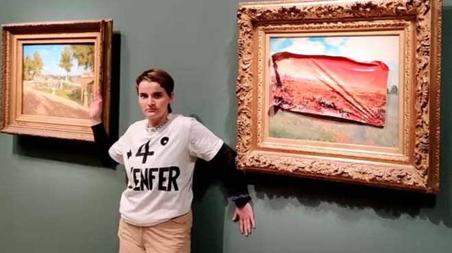 Paris te iklim aktivisti, Monet eserine saldırdı